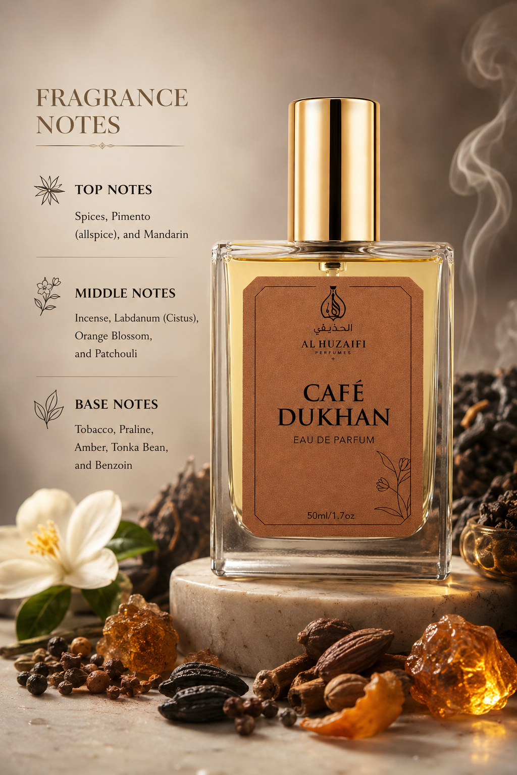 AL HUZAIFI CAFE DUKHAN Perfume | Eau De Parfum | 50ml
